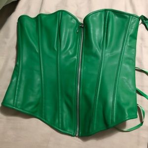 Green XXL Corset with Extras